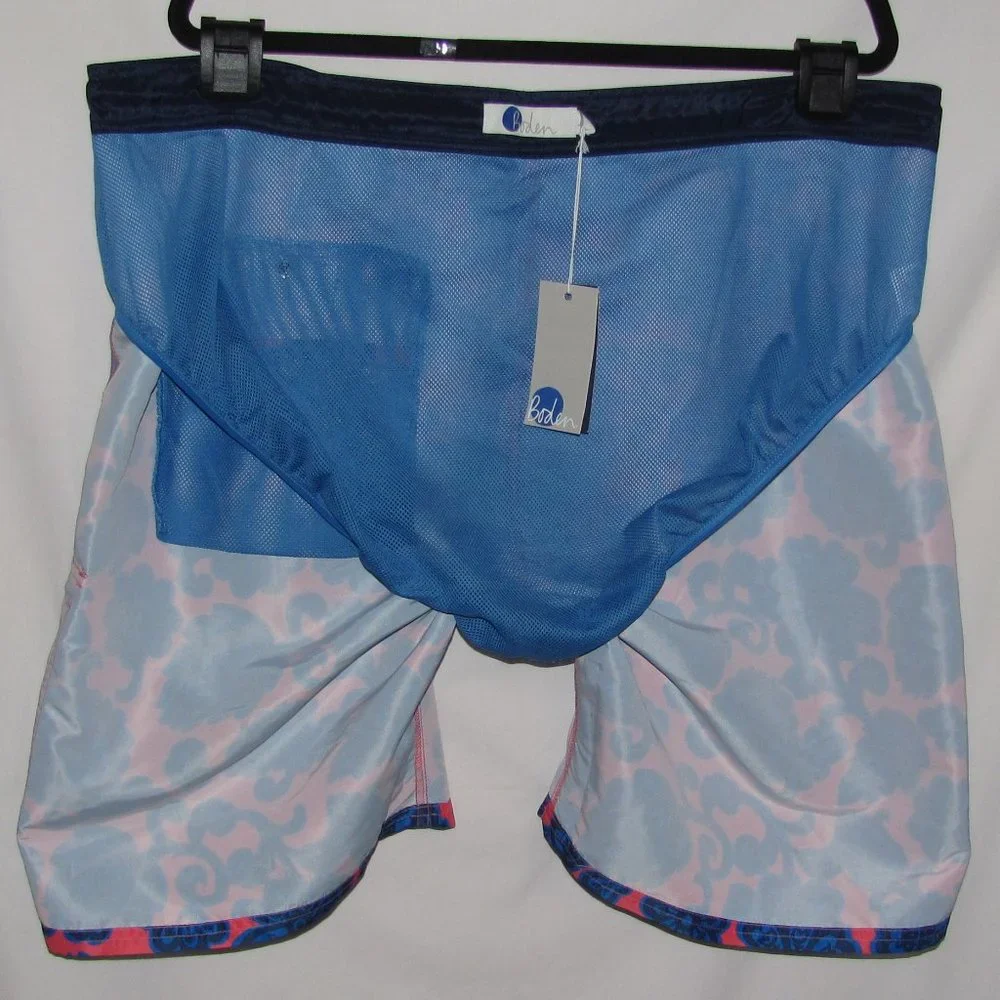 NEW Mens' Boden Floral Board Shorts Blue Pink Size 44